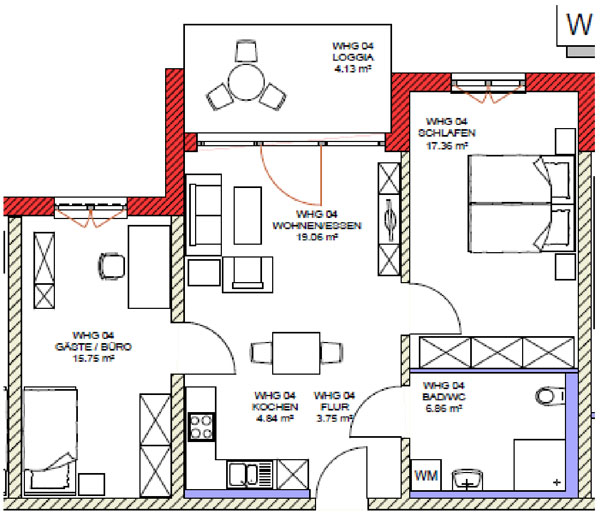 3-Zimmer-Wohnung